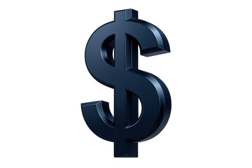 Obraz premium Dollar symbol appearing as a dark metallic 3d icon for finance, banking, business, and currency concepts