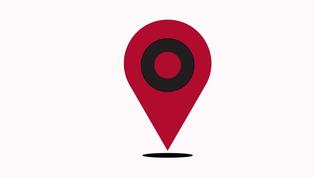 map pin  icon animation  simple flat