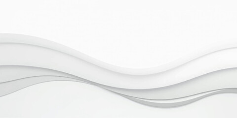 Obraz premium Abstract white wavy vector illustration with dynamic blue light design and gray curve pattern