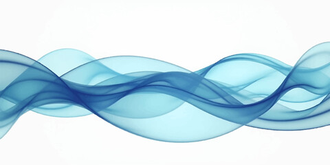 Abstract blue water vector wave design illustration with flowing light curve lines pattern © lima