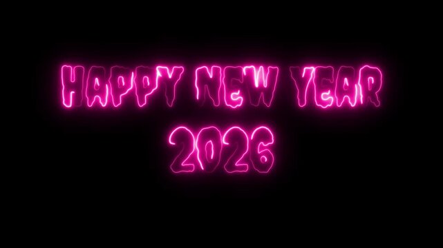 New Year 2026 Luxury Gold Background with Shining Line Effects. Happy New Year 2026 Celebration Gold Sparkle Animation. Happy New Year 2026 Gold Greeting with bukeh Light Trails.