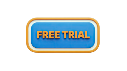 Free Trial Button on White Background