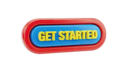 Get Started Button: Clickable Web Element on White Background