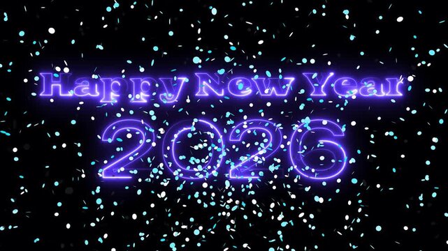 New Year 2026 Luxury Gold Background with Shining Line Effects. Happy New Year 2026 Celebration Gold Sparkle Animation. Happy New Year 2026 Gold Greeting with bukeh Light Trails.