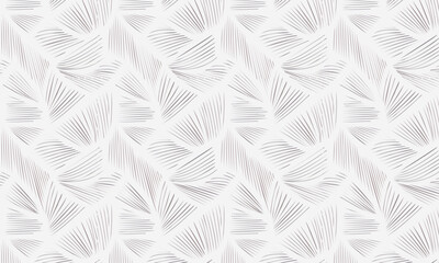 Seamless Abstract White Geometric Floral Pattern, Modern Paper Cut Fan Background