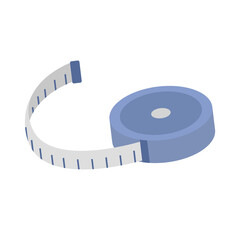 引き出したメジャーのシンプルなイラスト素材