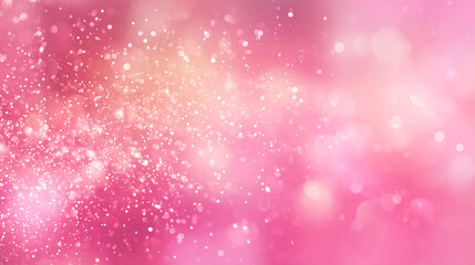 キラキラ輝く光の粒子とピンクのイルミネーション背景