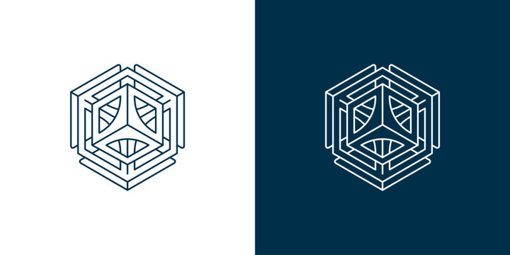 3D Hexagon Infinity Symbol Illustration Modern Technology Design Vector