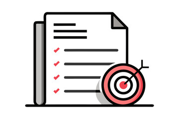 audit sheet with target locator icon  