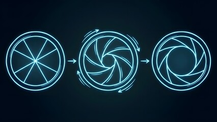 Dynamic Circular Motion Illustration with Swirling Effect.
