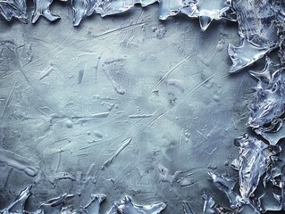 Abstract textured surface with metallic blue-gray tones and irregular crystalline edges