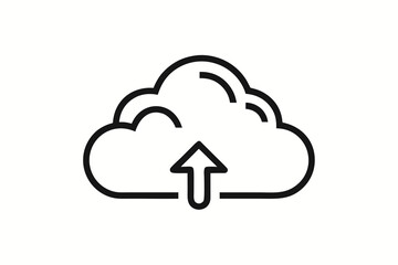 cloud outline upload arrow icon