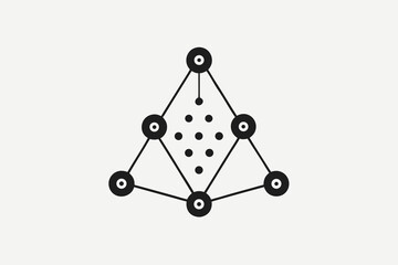 tri node cluster dots icon