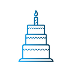 Birthday Cake icon design template SVG