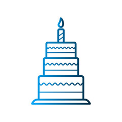 Birthday Cake icon design template SVG
