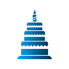 Birthday Cake icon design template SVG