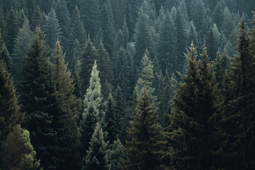 Fototapeta premium Pine Tree Forest Background Neutral Tones