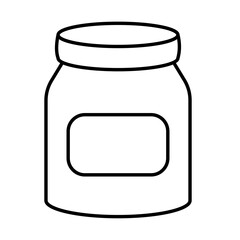 glass jar with a label