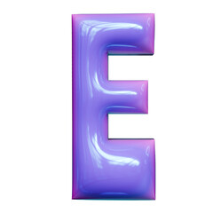 Alphabet, Number and Symbol 3D Render Word Electric Violet Candy Gloss Sculpture
