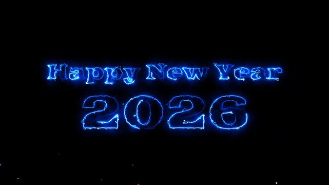 New Year 2026 Luxury Gold Background with Shining Line Effects. Happy New Year 2026 Celebration Gold Sparkle Animation. Happy New Year 2026 Gold Greeting with bukeh Light Trails.