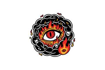 Aggressive Tattoo Illustration vecor design