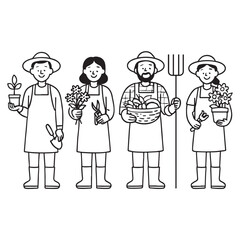 Country Gardeners & Farmers Line Set