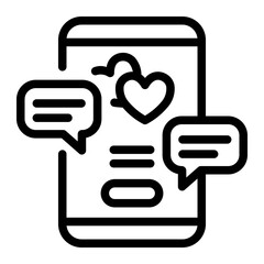 This Smartphone Dating app icon is suitable for Dating App.