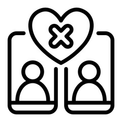 This Unmatch icon is suitable for Dating App.