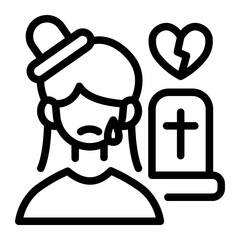 This Widow 1 icon is suitable for Dating App.