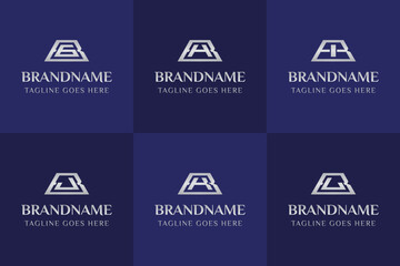 Letters BG BH BI BJ BK BL Silver Bar Logo, symbolizing wealth, value, and premium quality