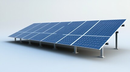 Solar panels mounted on adjustable stand in a studio setting. Possible use for educational materials or product demonstrations