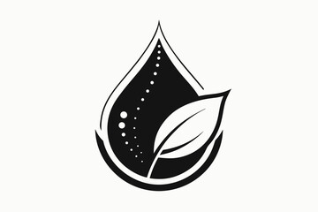 Droplet Leaf Merge with Dot Accent Icon