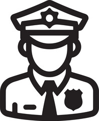 PrintStylized icon of a police officer in uniform
