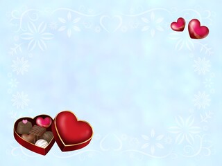 バレンタインの背景　B-1