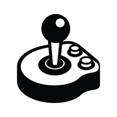 Retro arcade joystick controller isolated on