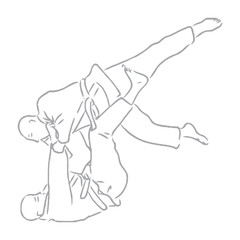 karate, karate vector sketch, movements in karate