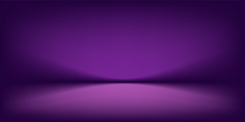 Purple Background Wall Studio Room with Spotlights,Shadow on floor.Empty Dark Violet Backdrop Stage Show with neon light for product presentation,Vector 3D Ivy Display Podium Stand