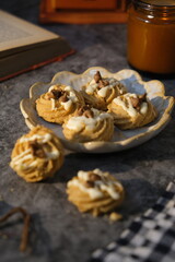 multiple Popular cookies in during celebration Christmas or eid  on white isolated background including chocolate chips