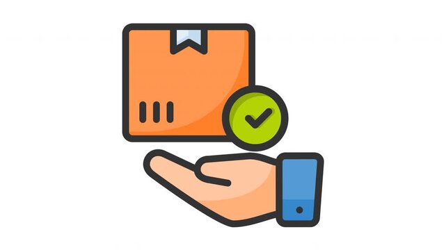 Animated delivered icon
