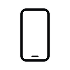 Simple black and white smartphone icon