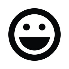 Fototapeta premium Simple smiling face icon