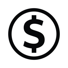 Fototapeta premium Dollar sign icon in circle