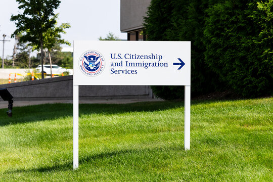 Border Protection and badge for US. Department of Homeland Security entrance sign.