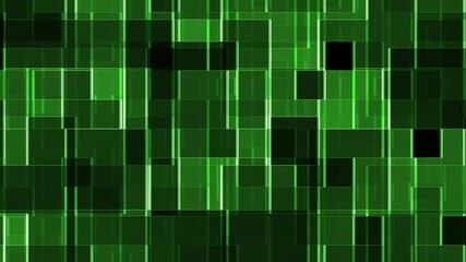 Abstract digital technology blocks in green matrix style, cyber background, data pattern, futuristic motion design.
- Powered by Adobe
