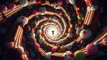 Pull of the Craving Vortex. Perfect for: Health psychology, emotional eating content
