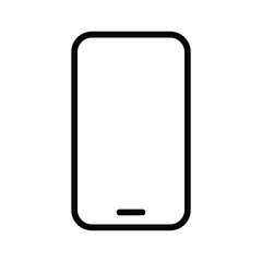 Simple mobile phone icon on white background