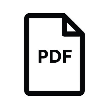 Pdf document icon on white background