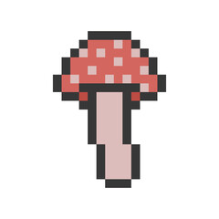mushroom plant retro pixel art