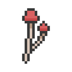 mushroom plant retro pixel art