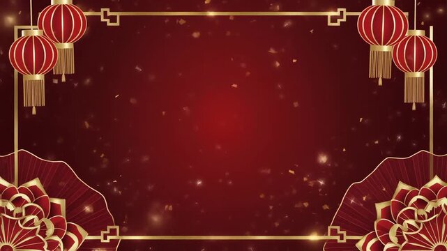 Luxury Chinese New Year Festive Red Background